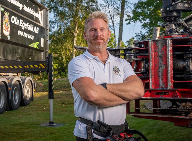 Ola Egefalk lastbil trädfällning