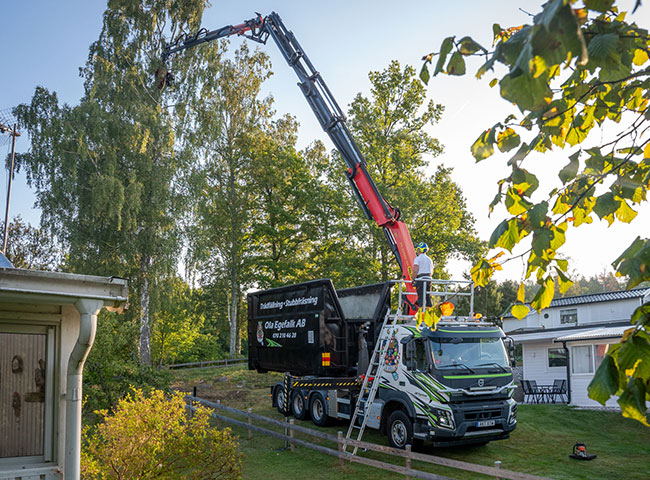 Lastbil trädfällning
